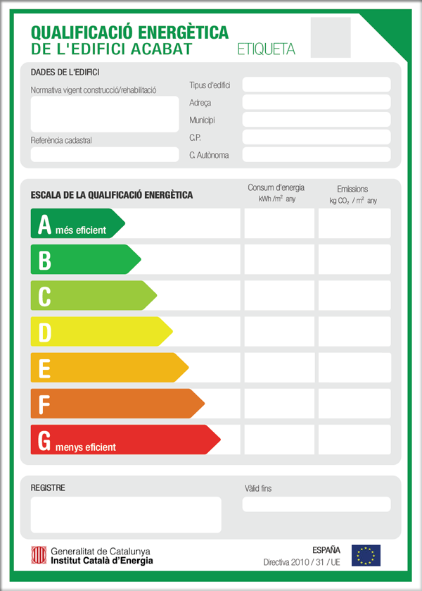 Etiqueta Eficiencia Energética